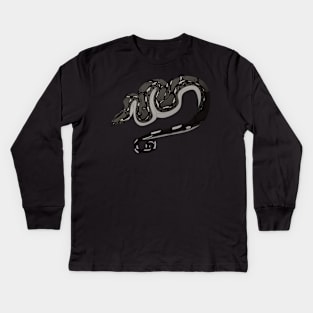 Black Devil Boa Constrictor Kids Long Sleeve T-Shirt